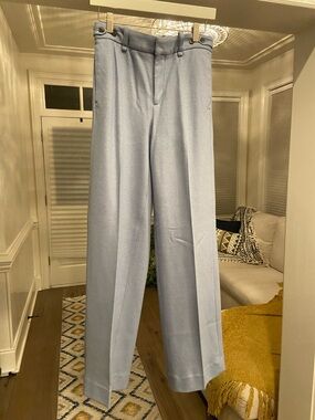 Banana Republic Pale Blue High-Rise Wide-Leg Trousers